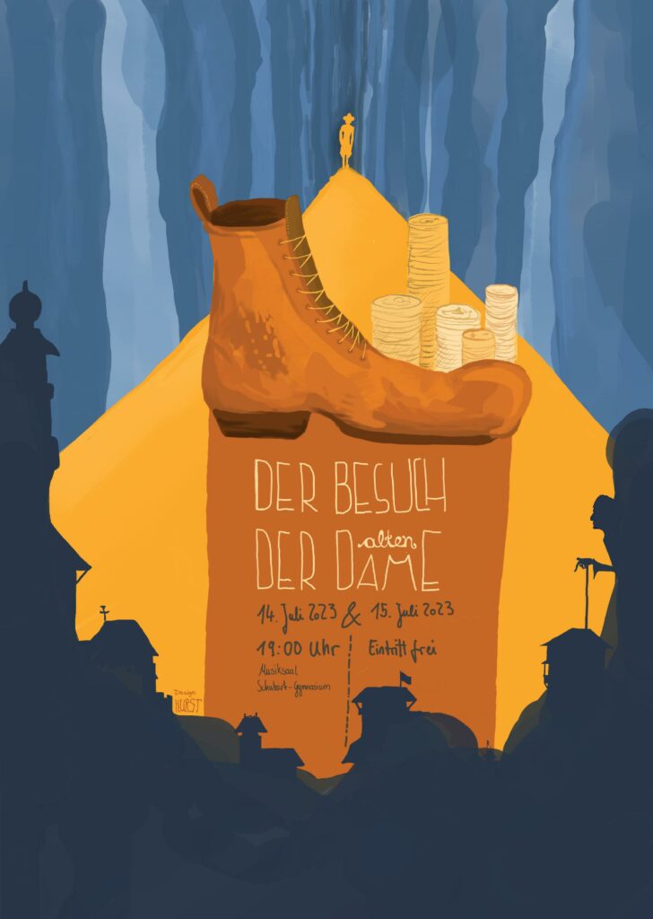 Theater AG Flyer Der Besuch der alten Dame