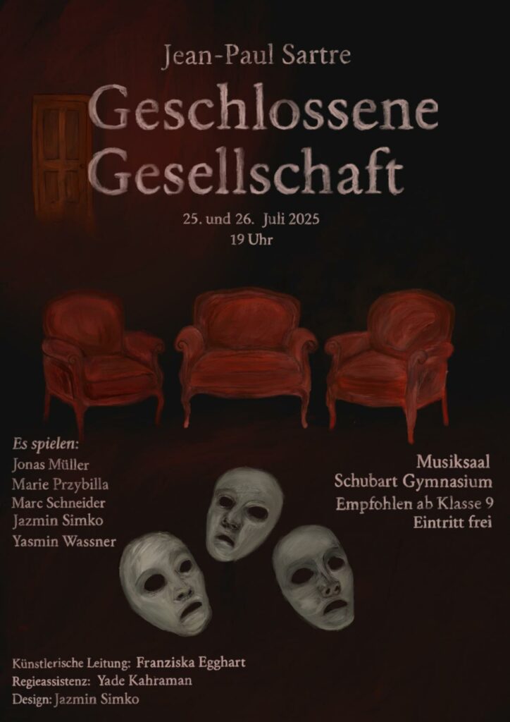 Theater AG Flyer Geschlossene Gesellschaft von Sartre